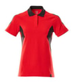 Mascot Dames Poloshirt Accelerate 18393-961 signaalrood-zwart